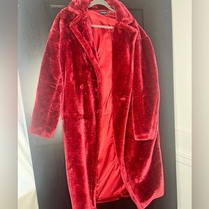 Prettylittlething faux fur coat